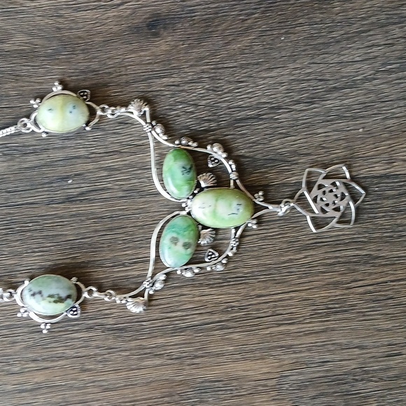 New Solar Quartz Agate Silver Necklace. - Picture 8 of 12